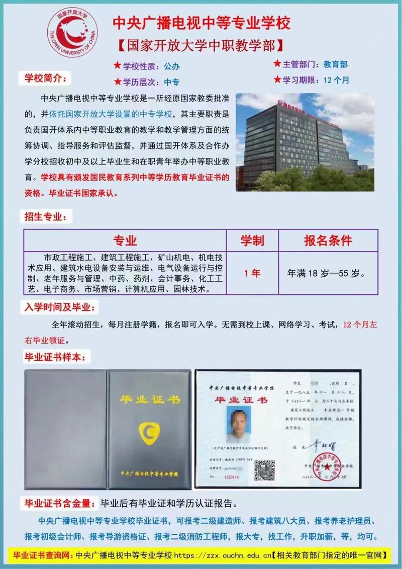 中央广播电视中等专业学校学校地址-中央广播电视中等专业学校属于哪个省?-第5张图片-职教招生网 中央广播电视中等专业学校学校地址-中央广播电视中等专业学校属于哪个省?-第5张图片-职教招生网